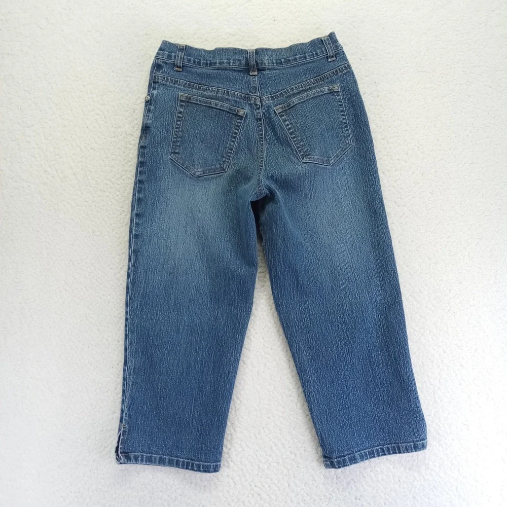 Sonoma‎ Life+Style Womens Medium Wash Stretch Denim Capri Cropped Jeans Size 6